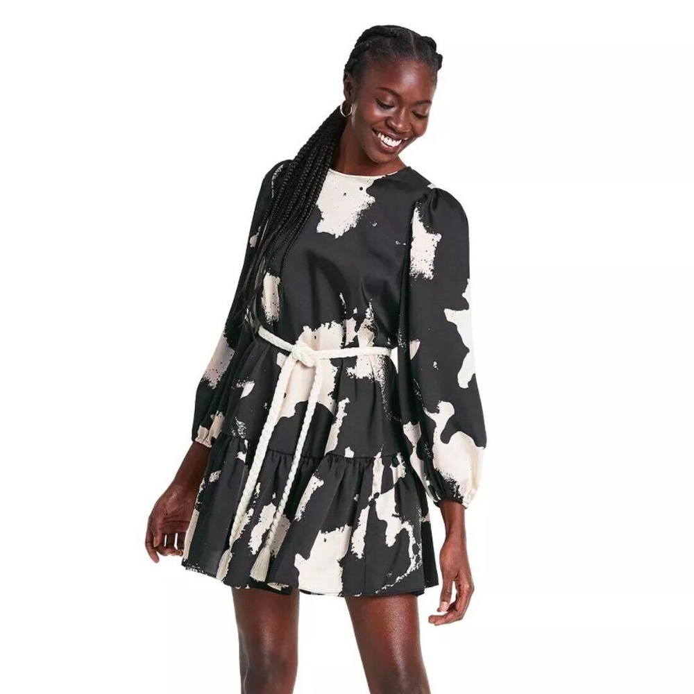 NWOT ALEXIS for Target Long Sleeve Mini Dress W/Rope Belt